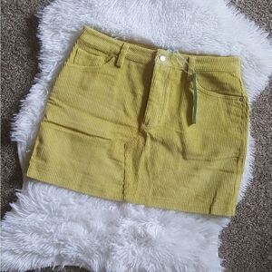 She & Sky Corduroy Mini Skirt Size Large NEW